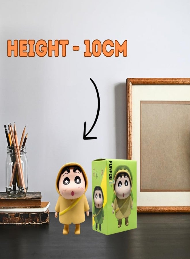 FUNFOB Shinchan Action Figure Toy Size - 10CM Cartoon Figurine for Boys & Girls Shinchan Figurine PVC Multicolour | Shin Rain Yelllow - Image 5